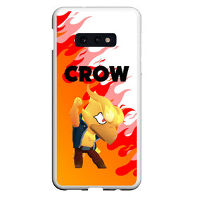 Чехол для Samsung S10E с принтом BRAWL STARS CROW PHOENIX в Екатеринбурге, Силикон | Область печати: задняя сторона чехла, без боковых панелей | android | brawl stars | colt | crow | games | leon | penny | poco. | shelly | spike | wanted | брав | бравл старс | звезды | игры | мобильные игры | старс