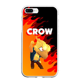 Чехол для iPhone 7Plus/8 Plus матовый с принтом BRAWL STARS CROW PHOENIX в Екатеринбурге, Силикон | Область печати: задняя сторона чехла, без боковых панелей | android | brawl stars | colt | crow | games | leon | penny | poco. | shelly | spike | wanted | брав | бравл старс | звезды | игры | мобильные игры | старс