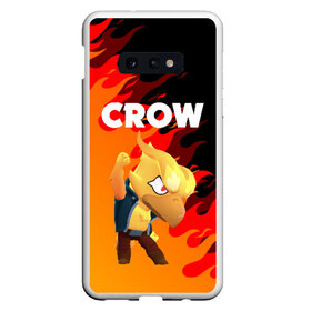 Чехол для Samsung S10E с принтом BRAWL STARS CROW PHOENIX в Екатеринбурге, Силикон | Область печати: задняя сторона чехла, без боковых панелей | android | brawl stars | colt | crow | games | leon | penny | poco. | shelly | spike | wanted | брав | бравл старс | звезды | игры | мобильные игры | старс