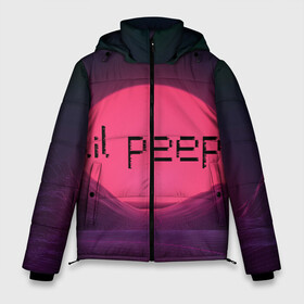 Мужская зимняя куртка 3D с принтом lil peep(Black Logo) в Екатеринбурге, верх — 100% полиэстер; подкладка — 100% полиэстер; утеплитель — 100% полиэстер | длина ниже бедра, свободный силуэт Оверсайз. Есть воротник-стойка, отстегивающийся капюшон и ветрозащитная планка. 

Боковые карманы с листочкой на кнопках и внутренний карман на молнии. | cry baby | lil peep | logo | rap | заход солнца | знаменитости. эмо | известный исполнитель | неон | пип | редактируемое лого | реп | розоватый оттенок | рок | рэп | яркий фон