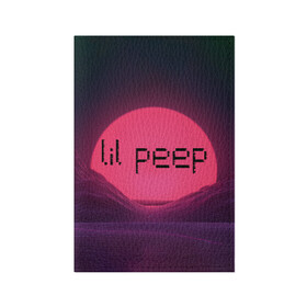 Обложка для паспорта матовая кожа с принтом lil peep(Black Logo) в Екатеринбурге, натуральная матовая кожа | размер 19,3 х 13,7 см; прозрачные пластиковые крепления | cry baby | lil peep | logo | rap | заход солнца | знаменитости. эмо | известный исполнитель | неон | пип | редактируемое лого | реп | розоватый оттенок | рок | рэп | яркий фон