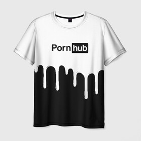 Мужская футболка 3D с принтом PornHub в Екатеринбурге, 100% полиэфир | прямой крой, круглый вырез горловины, длина до линии бедер | brazzers | pron | бразерс | браззерс | любовь | сайт | сэкс