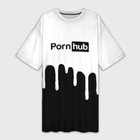 Платье-футболка 3D с принтом PornHub в Екатеринбурге,  |  | brazzers | pron | бразерс | браззерс | любовь | сайт | сэкс