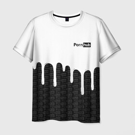 Мужская футболка 3D с принтом PornHub в Екатеринбурге, 100% полиэфир | прямой крой, круглый вырез горловины, длина до линии бедер | brazzers | pron | бразерс | браззерс | любовь | сайт | сэкс