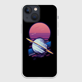 Чехол для iPhone 13 mini с принтом Retro Planet в Екатеринбурге,  |  | 80 | cyber | earth | game | hotline | maiami | music | outrun | planet | retro | retrowave | space | synth | synthwave | земля | игра | кибер | космос | планета | планеты | ретро