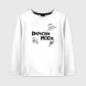 Детский лонгслив хлопок с принтом Depeche Mode в Екатеринбурге, 100% хлопок | круглый вырез горловины, полуприлегающий силуэт, длина до линии бедер | depeche mode | альтернативный | вестник моды | депеш мод | депешмод | дэйв гаан | индастриал | мартин гор | музыка | новая волна | роза | рок | синти поп | электроник | энди флетчер