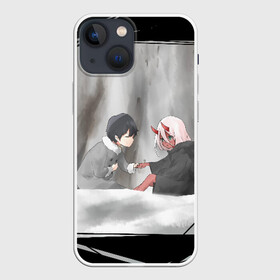 Чехол для iPhone 13 mini с принтом ноль два перевертыш в Екатеринбурге,  |  | 02 | anime | darling in the franxx | hiro | manga | zero two | аниме | ахегао | любимый во франксе | манга | милый во франксе | ноль два | хиро