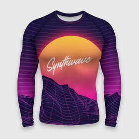 Мужской рашгард 3D с принтом SYNTHWAVE   RETROWAVE в Екатеринбурге,  |  | galaxy | geometry | hotline miami | neon | new retro wave | outrun | outrun electro | retro | retrowave | space | synth | synthwave | геометрия | космос | неон | ретро | фигуры | хотлайн майами