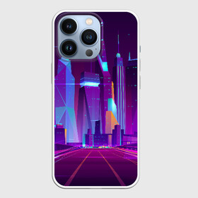 Чехол для iPhone 13 Pro с принтом НЕОНОВЫЙ ГОРОД в Екатеринбурге,  |  | galaxy | geometry | hotline miami | neon | new retro wave | outrun | outrun electro | retro | retrowave | space | synth | synthwave | геометрия | космос | неон | ретро | фигуры | хотлайн майами