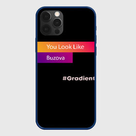 Чехол для iPhone 12 Pro с принтом gradient buzova в Екатеринбурге, силикон | область печати: задняя сторона чехла, без боковых панелей | buzova | face | faces | funny | gradient | instagaram | network | neural | neural network | бузова | инстаграм | лица | нейросеть | прикол | приложение