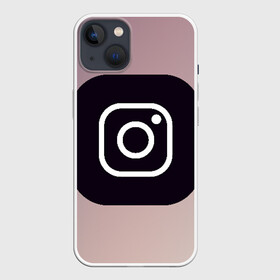 Чехол для iPhone 13 с принтом instagram(logo and background) в Екатеринбурге,  |  | instagram | logo | инстаграм | лого | мягкие цвета | приложение | простая картинка | фотоаппарат | черная картинка | черный | черный значок | черный цвет