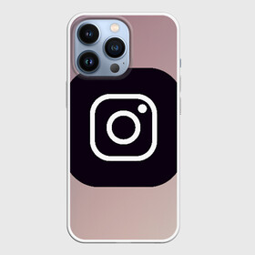 Чехол для iPhone 13 Pro с принтом instagram(logo and background) в Екатеринбурге,  |  | Тематика изображения на принте: instagram | logo | инстаграм | лого | мягкие цвета | приложение | простая картинка | фотоаппарат | черная картинка | черный | черный значок | черный цвет