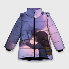 Зимняя куртка для девочек 3D с принтом ABOMINABLE (Эверест) в Екатеринбурге, ткань верха — 100% полиэстер; подклад — 100% полиэстер, утеплитель — 100% полиэстер. | длина ниже бедра, удлиненная спинка, воротник стойка и отстегивающийся капюшон. Есть боковые карманы с листочкой на кнопках, утяжки по низу изделия и внутренний карман на молнии. 

Предусмотрены светоотражающий принт на спинке, радужный светоотражающий элемент на пуллере молнии и на резинке для утяжки. | Тематика изображения на принте: abominable | детям | для детей | ети | йети | лу | мультфильм | отвратительный | чудовище | эверест