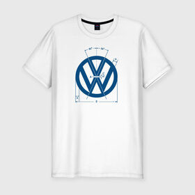 Мужская футболка премиум с принтом Volkswagen в Екатеринбурге, 92% хлопок, 8% лайкра | приталенный силуэт, круглый вырез ворота, длина до линии бедра, короткий рукав | golf | golf gti | volkswagen | вольксваген | фолькс ваген | фольксваген