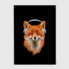 Постер с принтом Лиса в наушниках в Екатеринбурге, 100% бумага
 | бумага, плотность 150 мг. Матовая, но за счет высокого коэффициента гладкости имеет небольшой блеск и дает на свету блики, но в отличии от глянцевой бумаги не покрыта лаком | 20 | 2020 | 2k20 | 2к20 | animal | animals | forest | fox | headphones | music | new year | redhead | smile | животное | животные | зима | лес | лис | лиса | лисица | музыка | наушники | новый год | рыжая | смайл | улыбка | фыр