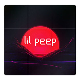 Магнитный плакат 3Х3 с принтом lil peep(the red sun) в Екатеринбурге, Полимерный материал с магнитным слоем | 9 деталей размером 9*9 см | Тематика изображения на принте: 