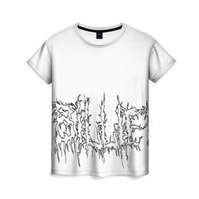 Женская футболка 3D с принтом Billie Eilish в Екатеринбурге, 100% полиэфир ( синтетическое хлопкоподобное полотно) | прямой крой, круглый вырез горловины, длина до линии бедер | billie | eilish | graffiti | айлиш | беляш | беляшик | билли | инди поп | поп | электропоп | эмо поп
