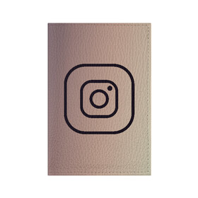 Обложка для паспорта матовая кожа с принтом instagram(simple logo) в Екатеринбурге, натуральная матовая кожа | размер 19,3 х 13,7 см; прозрачные пластиковые крепления | instagram | logo | инстаграм | лого | мягкие цвета | приложение | простая картинка | фотоаппарат | черная картинка | черный | черный значок | черный цвет