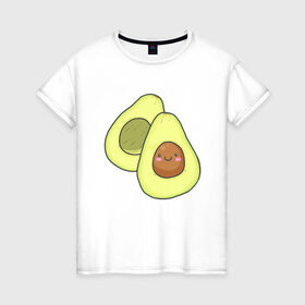 Женская футболка хлопок с принтом Авокадо в Екатеринбурге, 100% хлопок | прямой крой, круглый вырез горловины, длина до линии бедер, слегка спущенное плечо | avocados | авокадо | веганский | вегетарианский | вегетарианское | еда | едой | еды | зеленое | зелёные | зеленый | фрукт | фруктами | фруктовое | фруктовый | фрукты