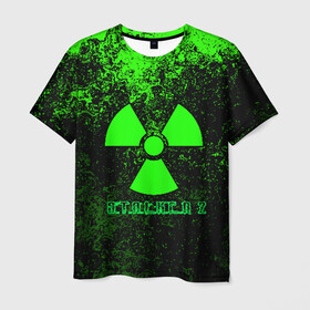 Мужская футболка 3D с принтом S.T.A.L.K.E.R 2 в Екатеринбурге, 100% полиэфир | прямой крой, круглый вырез горловины, длина до линии бедер | game | stalker | stalker 2 | глуховский | радиация | сталкер | сталкеры | чернобыль | ядерный взрыв