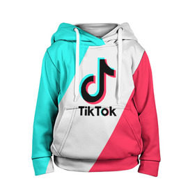 Детская толстовка 3D с принтом TIKTOK в Екатеринбурге, 100% полиэстер | двухслойный капюшон со шнурком для регулировки, мягкие манжеты на рукавах и по низу толстовки, спереди карман-кенгуру с мягким внутренним слоем | tik | tik tok | tiktok | tok | тик | тик ток | тикток | ток