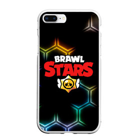 Чехол для iPhone 7Plus/8 Plus матовый с принтом Brawl Stars Color Hex в Екатеринбурге, Силикон | Область печати: задняя сторона чехла, без боковых панелей | brawl | brawl st | brawl stars | colt | hexagon | logo | map | mobo | pattern | poco | shelly | stars | бравл | игра | игры | карта | кольт | лого | мобильные игры | патерн | паттерн | поко | соты | старс | шелли