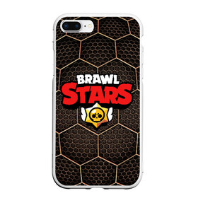 Чехол для iPhone 7Plus/8 Plus матовый с принтом Brawl Stars Metal Hex в Екатеринбурге, Силикон | Область печати: задняя сторона чехла, без боковых панелей | brawl | brawl st | brawl stars | colt | hexagon | logo | map | mobo | pattern | poco | shelly | stars | бравл | игра | игры | карта | кольт | лого | мобильные игры | патерн | паттерн | поко | соты | старс | шелли