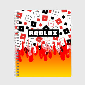 Тетрадь с принтом ROBLOX в Екатеринбурге, 100% бумага | 48 листов, плотность листов — 60 г/м2, плотность картонной обложки — 250 г/м2. Листы скреплены сбоку удобной пружинной спиралью. Уголки страниц и обложки скругленные. Цвет линий — светло-серый
 | Тематика изображения на принте: roblox | roblox simulator. | код роблокс | роблокс | роблокс симулятор