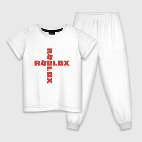 Детская пижама хлопок с принтом ROBLOX в Екатеринбурге, 100% хлопок |  брюки и футболка прямого кроя, без карманов, на брюках мягкая резинка на поясе и по низу штанин
 | roblox | roblox simulator. | код роблокс | роблокс | роблокс симулятор