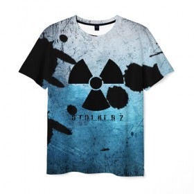 Мужская футболка 3D с принтом S.T.A.L.K.E.R 2 в Екатеринбурге, 100% полиэфир | прямой крой, круглый вырез горловины, длина до линии бедер | game | stalker | stalker 2 | глуховский | радиация | сталкер | сталкеры | чернобыль | ядерный взрыв