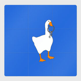 Магнитный плакат 3Х3 с принтом Untitled Goose Game в Екатеринбурге, Полимерный материал с магнитным слоем | 9 деталей размером 9*9 см | epic store | ugg | untitled goose game | гусь | игра без названия | игра про гуся | неназванная игра про гуся