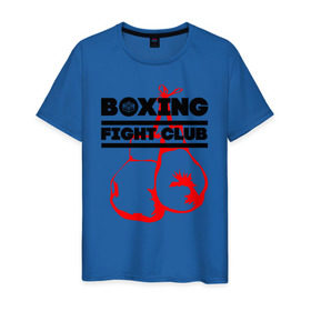 Мужская футболка хлопок с принтом Boxing Fight club в Екатеринбурге, 100% хлопок | прямой крой, круглый вырез горловины, длина до линии бедер, слегка спущенное плечо. | boxer | boxing | boxing gloves | fight club | бойцовский клуб | бокс | боксер | боксерские перчатки