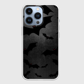 Чехол для iPhone 13 Pro с принтом Летучие мыши повсюду в Екатеринбурге,  |  | bat | bats | halloween | halloweenparty | в подарок | вампиры | для подарка | летучие | летят | мыши | мышь | напугать | темная | хеллоуин | хэллоуин | черный