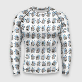 Мужской рашгард 3D с принтом Эмоции Рика в Екатеринбурге,  |  | pattern | rick | rick and morty | t shirt | vdosadir | рик и морти