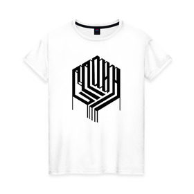 Женская футболка хлопок с принтом СПЛИН в Екатеринбурге, 100% хлопок | прямой крой, круглый вырез горловины, длина до линии бедер, слегка спущенное плечо | splin | александр васильев | сплин