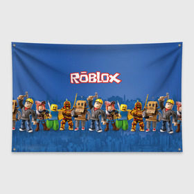 Флаг-баннер с принтом ROBLOX в Екатеринбурге, 100% полиэстер | размер 67 х 109 см, плотность ткани — 95 г/м2; по краям флага есть четыре люверса для крепления | roblox | roblox simulator. | код роблокс | роблокс | роблокс симулятор