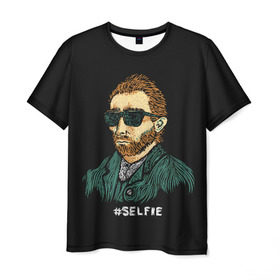 Мужская футболка 3D с принтом Ван Гог (Selfie) в Екатеринбурге, 100% полиэфир | прямой крой, круглый вырез горловины, длина до линии бедер | memes | selfie | van gogh | vincent | ван гог | винсент | знаменитости | знаменитость | искусство | картина | картинки | мем | мемы | прикольные | селфи | художник