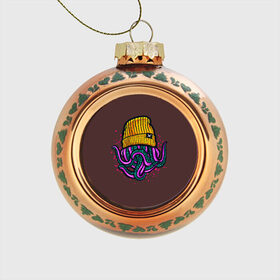 Стеклянный ёлочный шар с принтом Octopus(Lil Peep, GBC) в Екатеринбурге, Стекло | Диаметр: 80 мм | Тематика изображения на принте: gbc | lil | peep | rap | rock | бордовый | желтый | зеленый | исполнитель | картинка | надпись на спине | осьминог | редактируемый дизайн | рок | рэп | рэпер | сочный цвет | фиолетовый