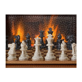Обложка для студенческого билета с принтом Шахматы в Екатеринбурге, натуральная кожа | Размер: 11*8 см; Печать на всей внешней стороне | Тематика изображения на принте: дамка | доска | игра | игры | камин | конь | король | огне | огнём | огненное | огонь | пешка | пламя | слон | ферзь | фигурки | фигуры | шахматная | шахматы