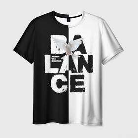 Мужская футболка 3D с принтом Armin van Buuren Balance в Екатеринбурге, 100% полиэфир | прямой крой, круглый вырез горловины, длина до линии бедер | armin | armin van buuren | balance | van buuren | армин | армин ван бюрен | ван бюрен