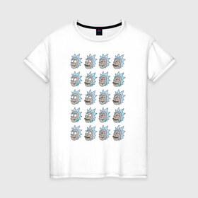Женская футболка хлопок с принтом RAM_RICK_CA_4C07_S3SG в Екатеринбурге, 100% хлопок | прямой крой, круглый вырез горловины, длина до линии бедер, слегка спущенное плечо | rick | rick and morty | t shirt | vdosadir | рик и морти