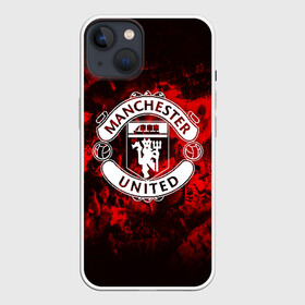 Чехол для iPhone 13 с принтом МАНЧЕСТЕР ЮНАЙТЕД | FCMU | MANCHESTER UNITED в Екатеринбурге,  |  | fc | fcmu | football | football club | manchester united | red devils | sport | красные дьяволы | манчестер юнайтед | спорт | фк | фкмю | футбол | футбольный клуб