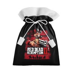 Подарочный 3D мешок с принтом Red Dead Redemption в Екатеринбурге, 100% полиэстер | Размер: 29*39 см | Тематика изображения на принте: dead | gamer | john | marston | rdr | red | redemption | rockstar | shooter | western | вестерн | джон | марстон | шутер
