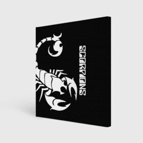 Холст квадратный с принтом SCORPIONS | СКОРПИОНС в Екатеринбурге, 100% ПВХ |  | black | scorpions | клаус майне | маттиас ябс | микки ди | павел мончивода | рудольф шенкер | скорпион | скорпионс | чёрный