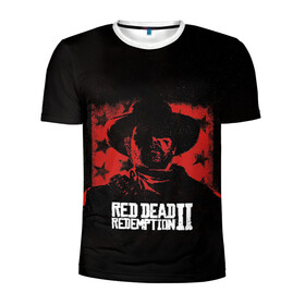 Мужская футболка 3D спортивная с принтом Red Dead Redemption в Екатеринбурге, 100% полиэстер с улучшенными характеристиками | приталенный силуэт, круглая горловина, широкие плечи, сужается к линии бедра | dead | gamer | john | marston | rdr | red | redemption | rockstar | shooter | western | вестерн | джон | марстон | шутер
