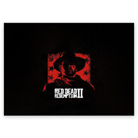 Поздравительная открытка с принтом Red Dead Redemption в Екатеринбурге, 100% бумага | плотность бумаги 280 г/м2, матовая, на обратной стороне линовка и место для марки
 | dead | gamer | john | marston | rdr | red | redemption | rockstar | shooter | western | вестерн | джон | марстон | шутер