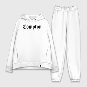 Женский костюм хлопок Oversize с принтом Compton west side в Екатеринбурге,  |  | compton | west side | вест сайд | вестсайд | западная сторона | западное побережье | калифорния | комптон | лос анджелес | надпись | реп | реперская | рэп