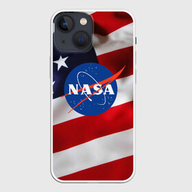 Чехол для iPhone 13 mini с принтом NASA USA в Екатеринбурге,  |  | nasa | space x | spacex | usa | астронавт | астронавтика | космонавт | наса | сша