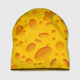 Шапка 3D с принтом Сыр в Екатеринбурге, 100% полиэстер | универсальный размер, печать по всей поверхности изделия | texture | сыр | сырок | текстура | текстура сыра