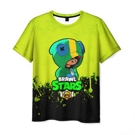 Мужская футболка 3D с принтом Brawl Stars LEON в Екатеринбурге, 100% полиэфир | прямой крой, круглый вырез горловины, длина до линии бедер | brawl | brawl stars | crow | leon | stars | бравл | бравл старс | браво старс | игра | компьютерная | кров | леон | онлайн | старс